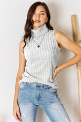 Ribbed Turtleneck Tank