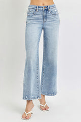 High Rise Crop Wide Leg Jeans