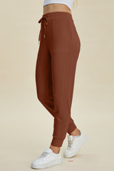 Drawstring High Waist Joggers