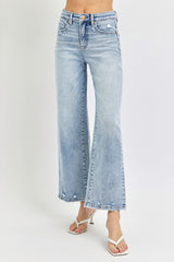 High Rise Crop Wide Leg Jeans