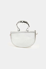 Glossy Semi Circle Top Handle Bag