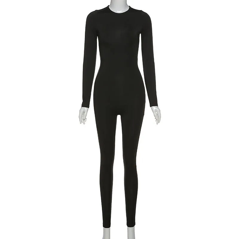 Long Sleeve Fitness Jumpsuit