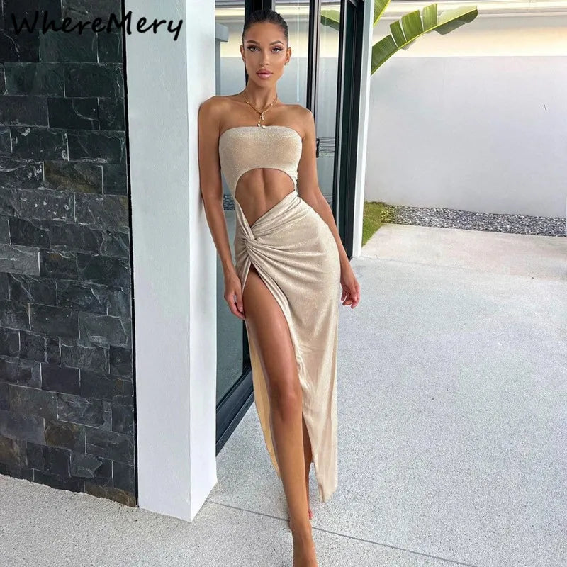 Elegant Sleeveless Slit Dress