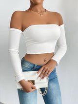 Off Shoulder Crop Top