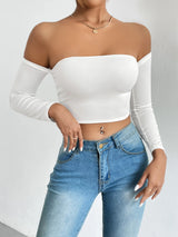 Off Shoulder Crop Top