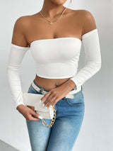 Off Shoulder Crop Top