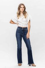 Frayed Hem Bootcut Jeans