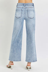 High Rise Crop Wide Leg Jeans