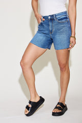 High Waist Slim Denim Shorts