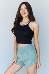 Short Strap Ribbed Tank Top