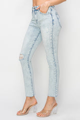 High Rise Distressed Skinny Jeans